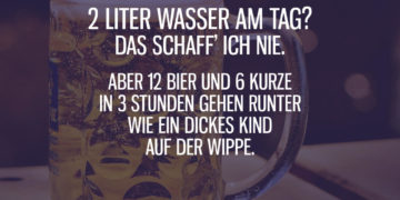 2 Liter Wasser am Tag
