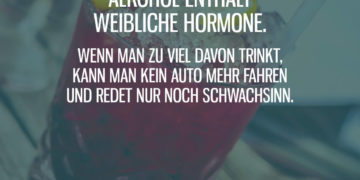 Alkohol enthält weibliche Hormone