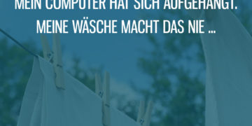 Meine Wäsche hängt sich nie auf