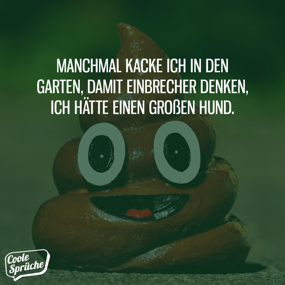Manchmal kacke ich in den Garten Coole Sprüche