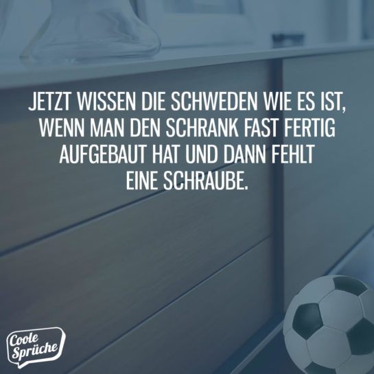 Jetzt wissen die Schweden wie es ist Coole Sprüche