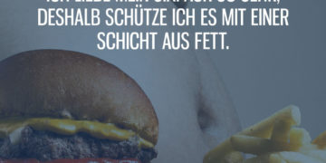 Ich schütze mein Sixpack mit Fett