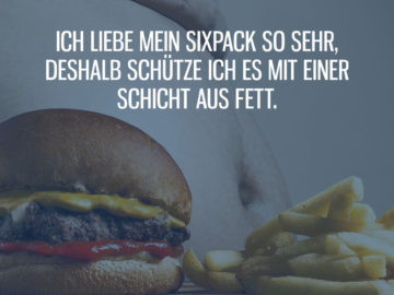 Ich schütze mein Sixpack mit Fett