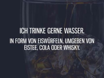 Ich trinke gerne Wasser