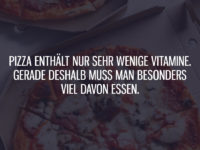 Pizza enthält nur sehr wenige Vitamine