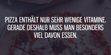 Pizza enthält nur sehr wenige Vitamine