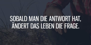 Sobald man die Antwort hat