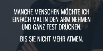 Menschen in den Arm nehmen und drücken