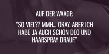 Auf der Waage Deo und Haarspray drauf