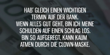 Wichtiger Termin auf der Bank