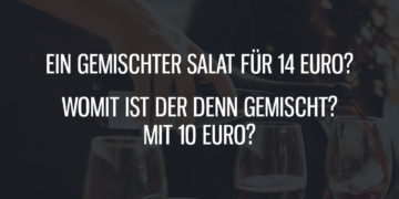 Ein gemischter Salat für 14 Euro