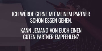 Kann jemand einen guten Partner empfehlen?