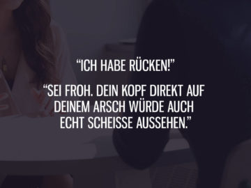 Ich habe Rücken