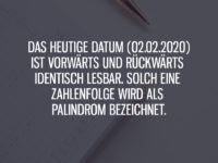 02.02.2020: Das erste palindromische Datum seit 900 Jahren