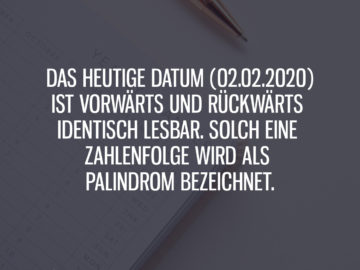 02.02.2020: Das erste palindromische Datum seit 900 Jahren